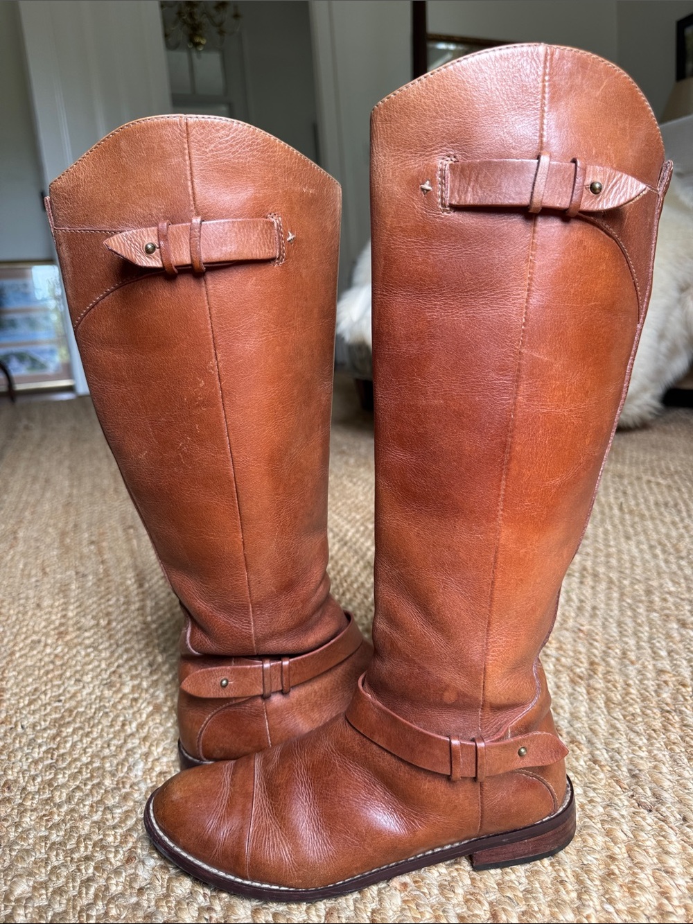 Halogen “Kate” cognac tall leather riding boots size 8.5M